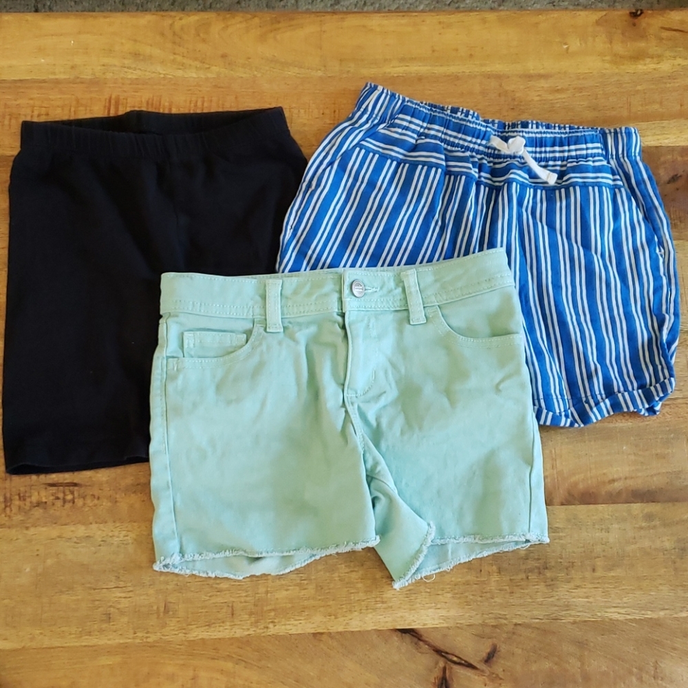 Set of 3 shorts girls size 7/8 biker and jean